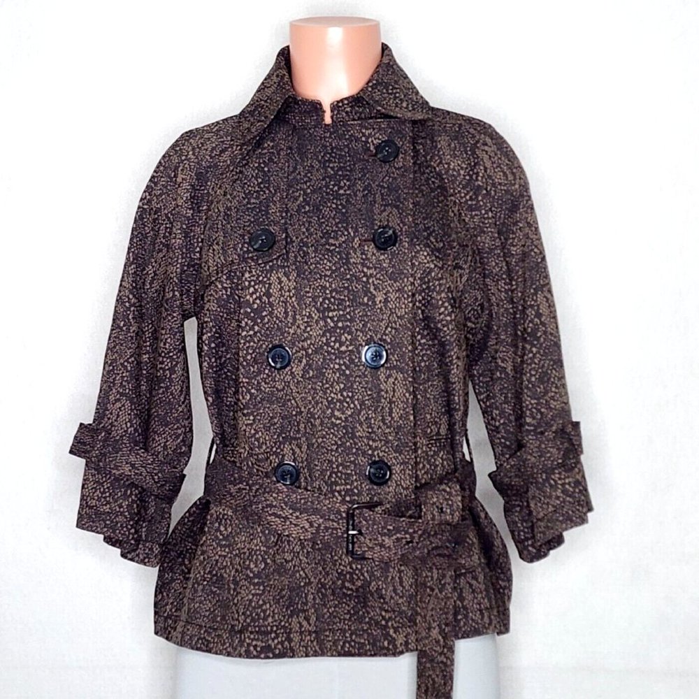 Michael Michael Kors Snakeskin Print Jacket Small or Medium* Belted 3/4 Slv
